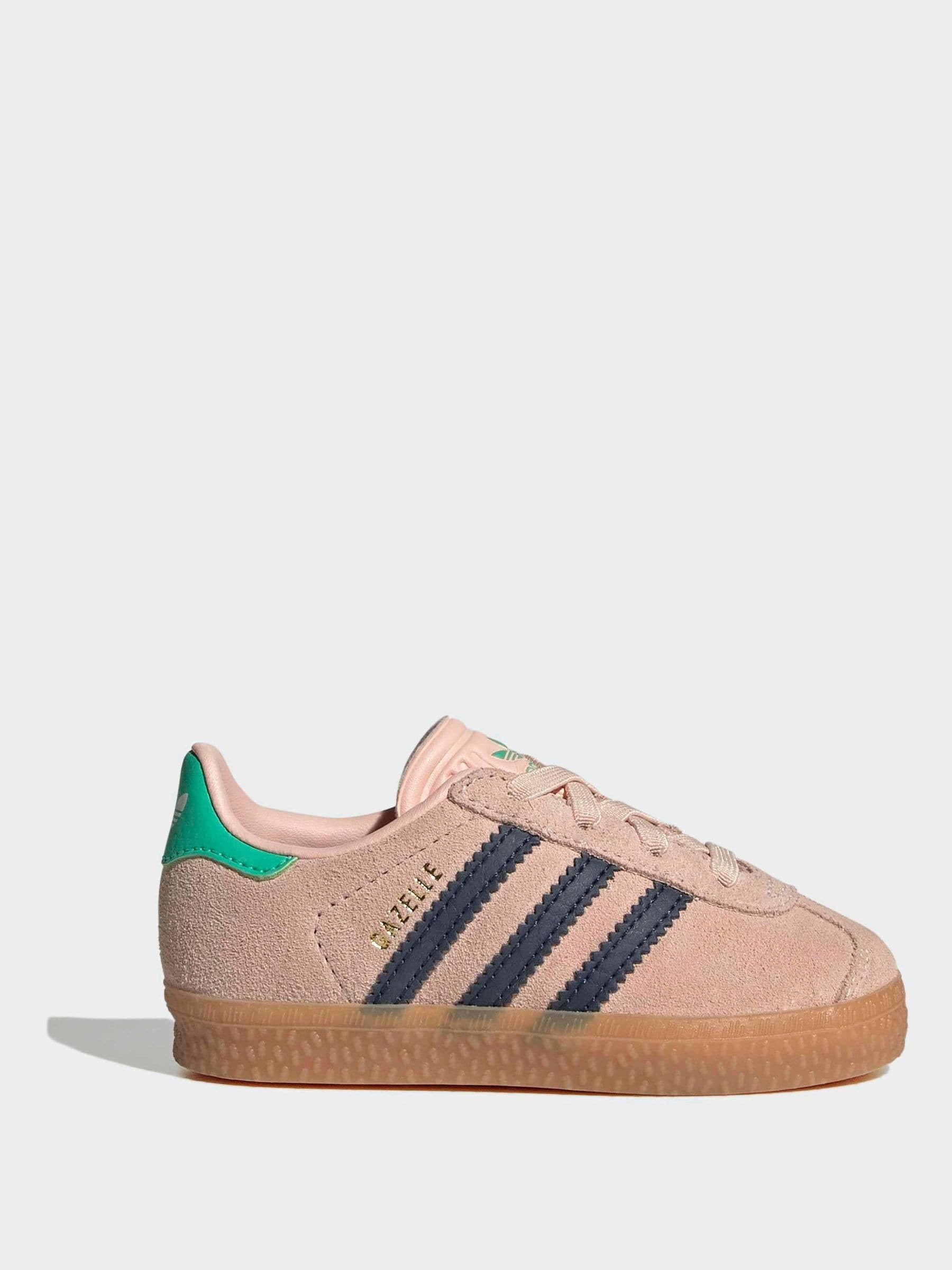adidas originals adidas Originals Pink Gazelle Comfort Closure Elastic Laces Infant Trainers | Next US