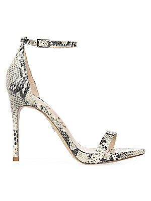 Ariella Leather Snake-Print Stiletto Sandals | Saks Fifth Avenue OFF 5TH