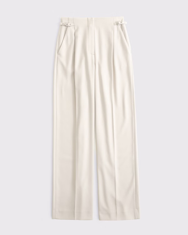 A&F Sloane Tailored Hardware Wide Leg Pant | Abercrombie & Fitch (US)