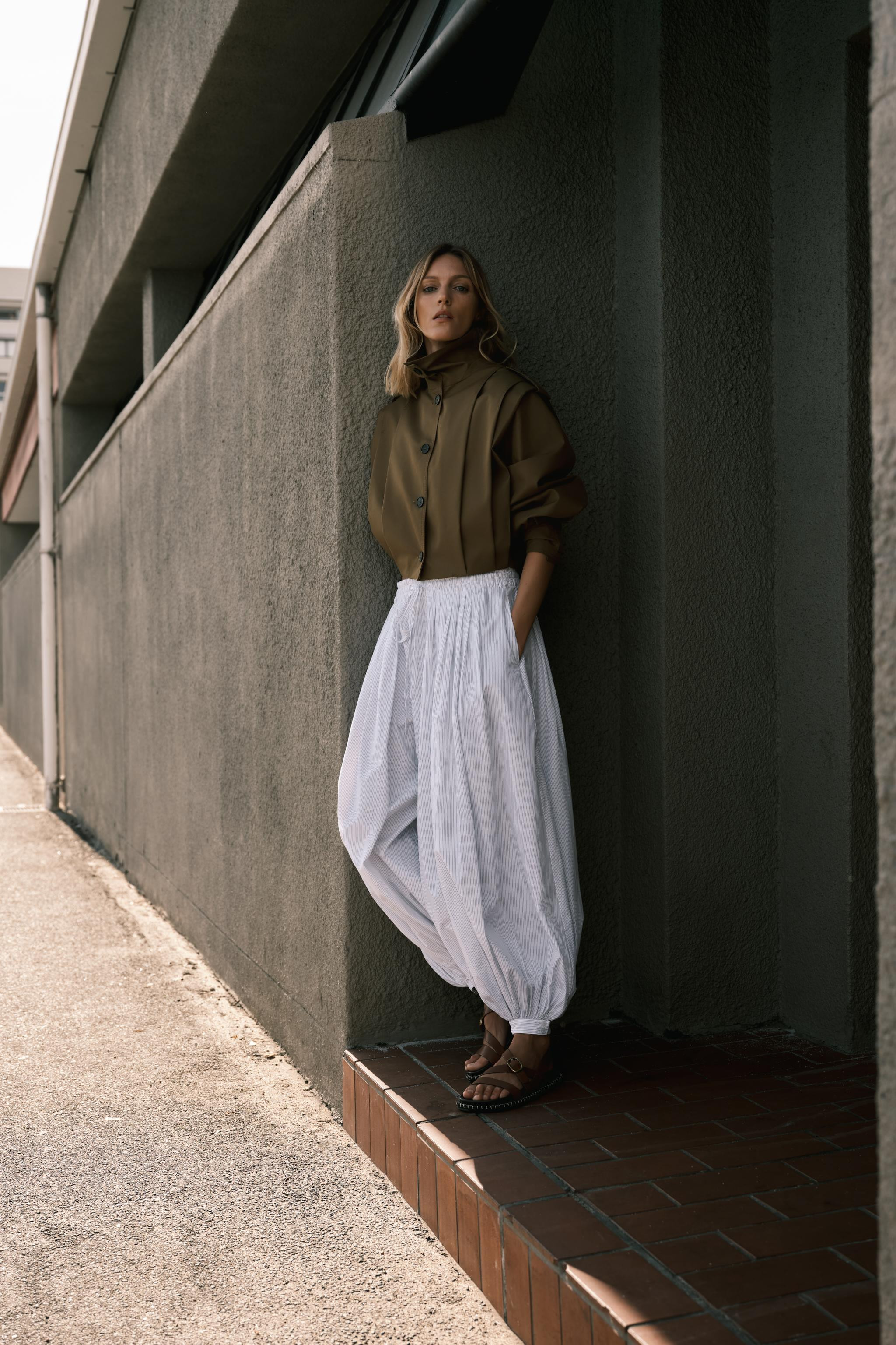 ZW COLLECTION STRIPED BALLOON PANTS | Zara US