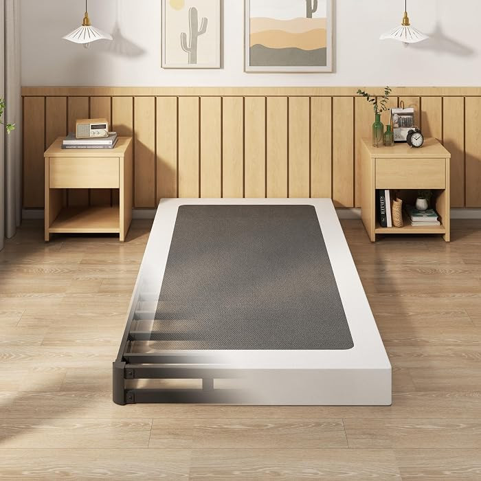 EMODA 5 Inch Twin Box Spring Bed Base, 1500 LBS Heavy Duty Metal Mattress Foundation with Fabric ... | Amazon (US)