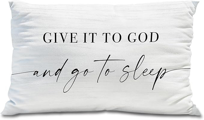 Knibeo Give It to God and Go to Sleep, Decorative Pillows Covers for Bed, Throw Pillows Cover for... | Amazon (US)
