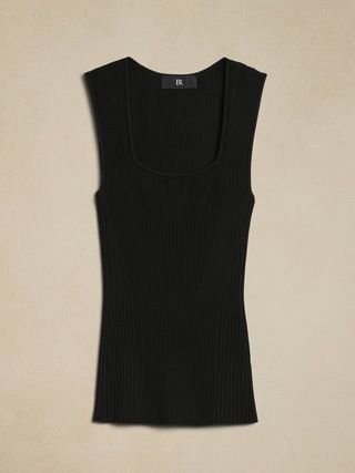 Jennie Square-Neck Sweater Tank | Banana Republic (US)