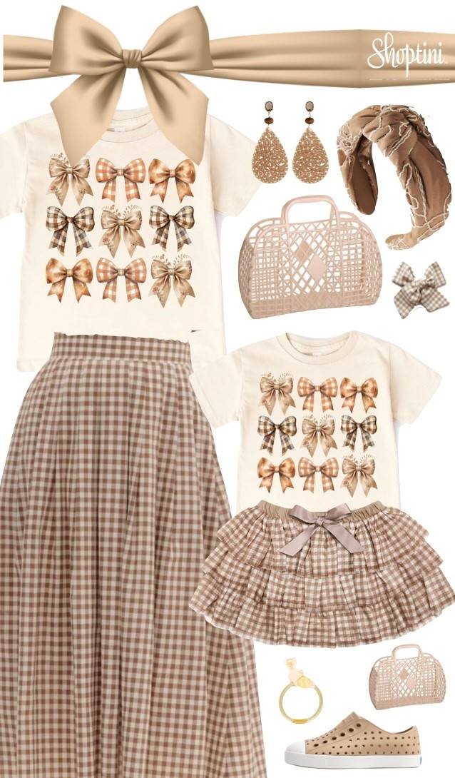 Adding to cart immediately… truth I already have the brown gingham two piece set linked and was looking for inspiration for a Sierra and I to match and I’m obsessed this Mommy and mini look that we can wear all fall! 

#LTKItBag #LTKKids #LTKShoeCrush
