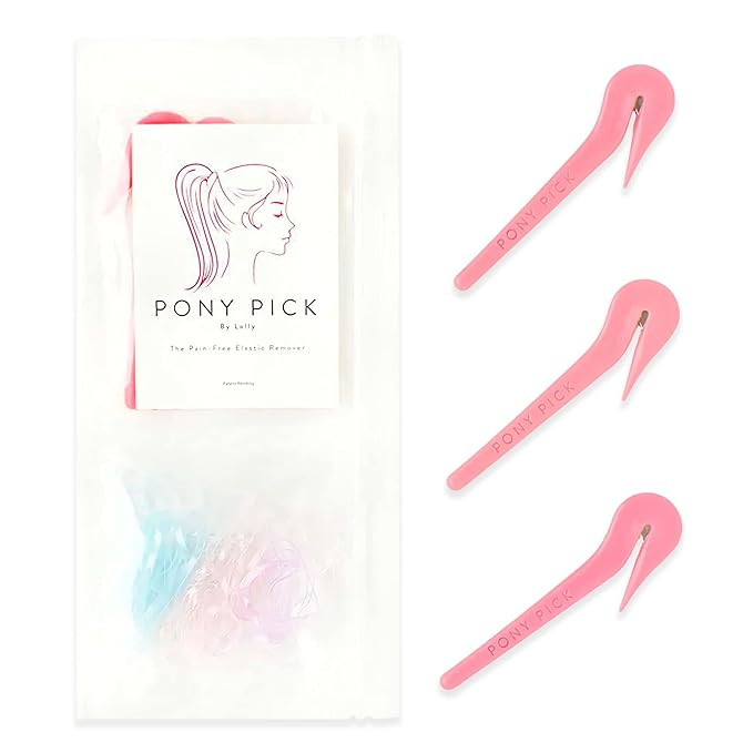 THE PONY PICK Rubber Bands Cutter for Hair Removal - Pain-Free Hair Band Remover - Easy 3 Pack wi... | Amazon (US)