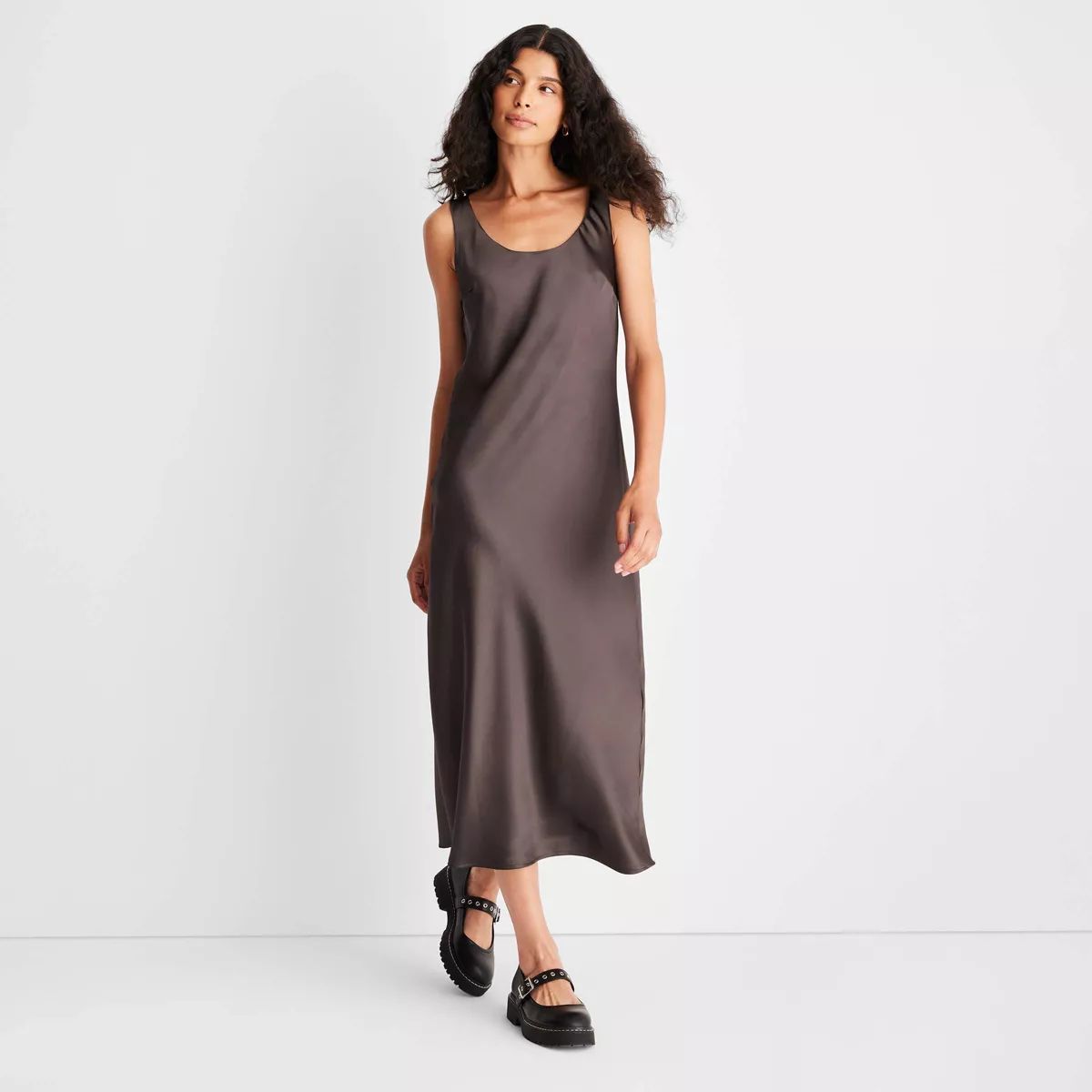 Women's Scoop Neck Strappy Midi Slip Dress - Future Collective™ with Reese Blutstein | Target