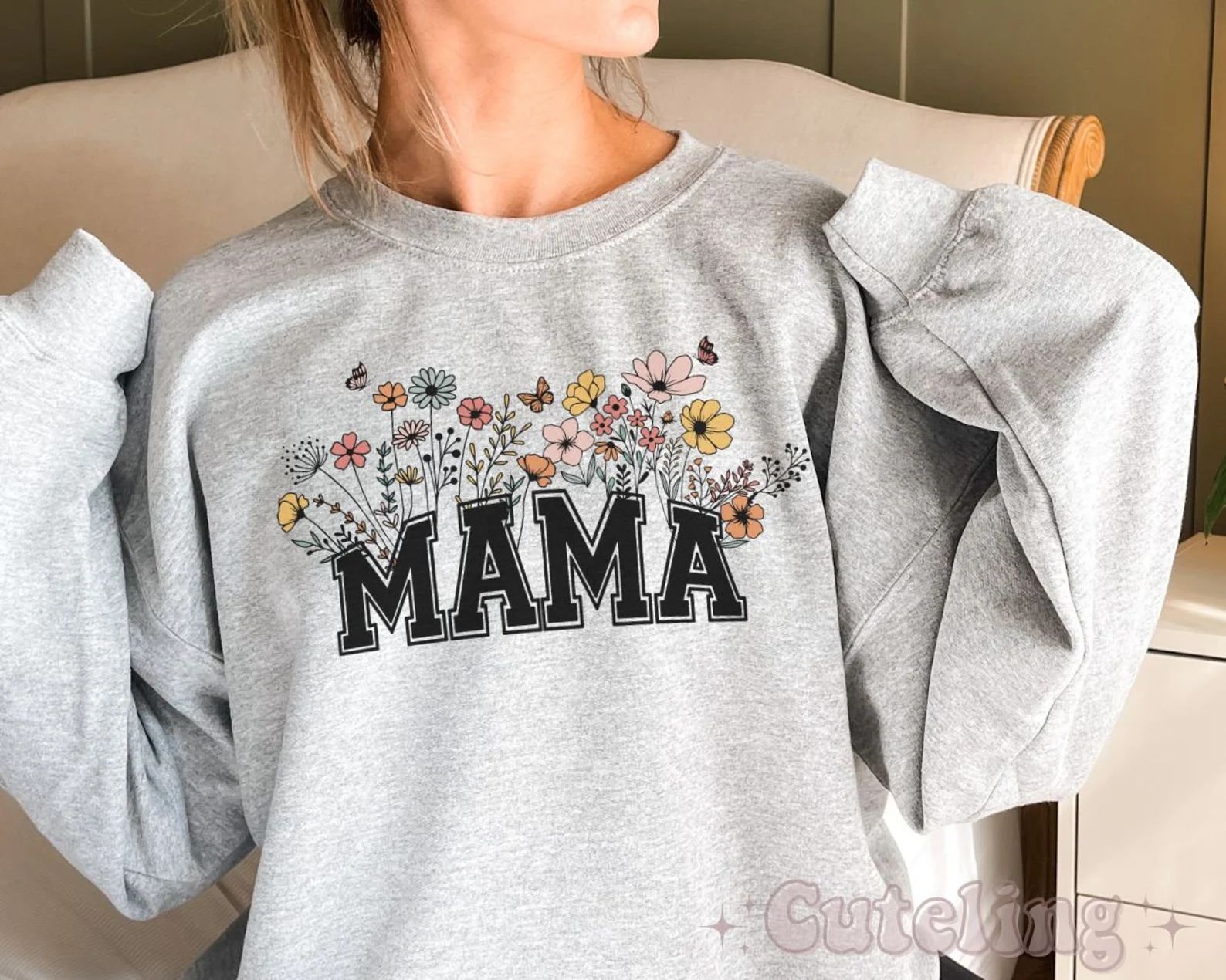 Mama Sweatshirt, Mama Crewneck Wildflowers Mama, Mothers Day Gift for New Mom Gift, Baby Shower G... | Etsy (CAD)
