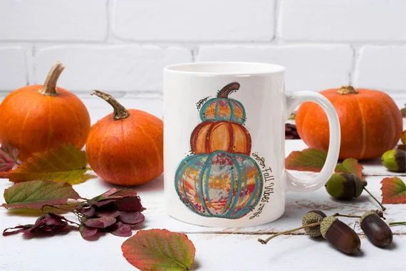Fall Stacked Pumpkin Coffee Mugs, Cute Pumpkin Mugs, Fall Mugs, Pumpkin Mugs, Fall Coffee Mugs, F... | Etsy (US)