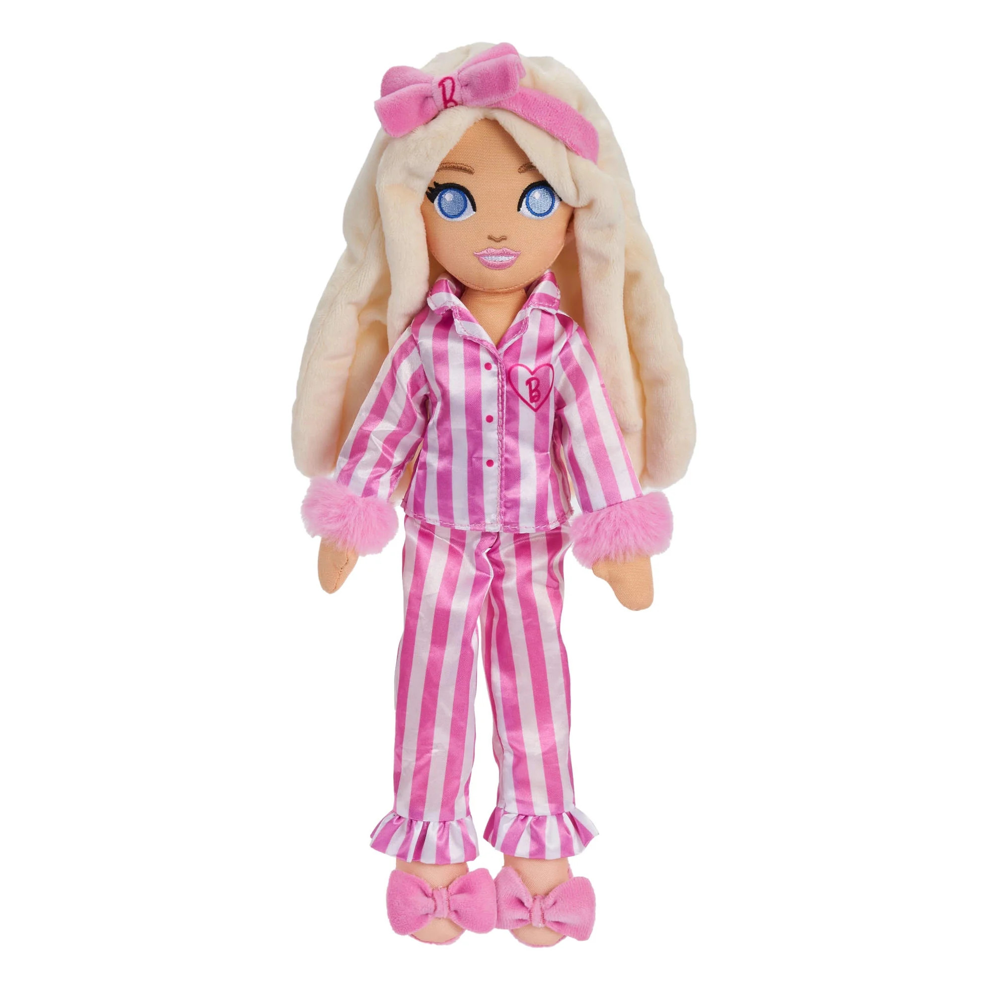Sweet Dreams Barbie “Malibu” Plush Soft Doll in Bedtime Outfit with Bow Headband, 13.5 Inch | Walmart (US)