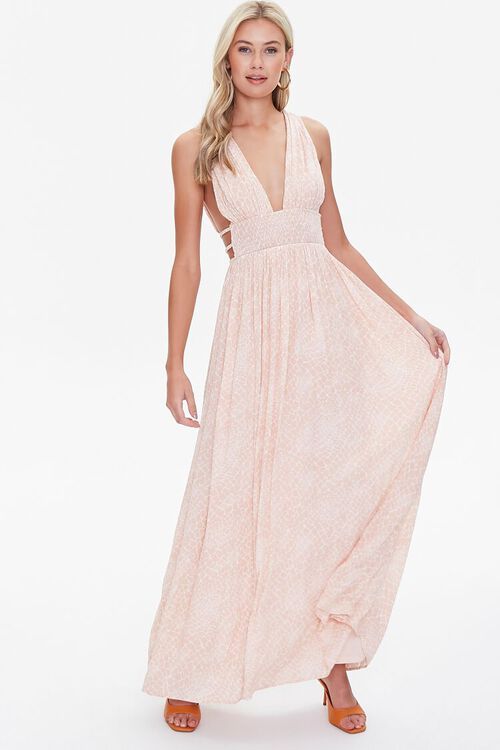 Snake Print Plunging Maxi Dress | Forever 21 (US)