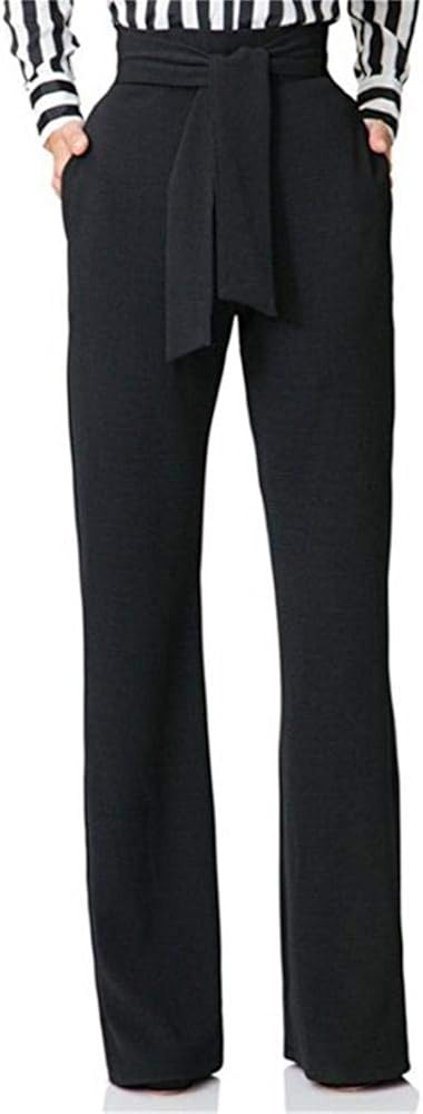 LKOUS Women's Dress Pants Stretchy High Waisted Wide Leg Pants Business Work Pants for Office | Amazon (US)