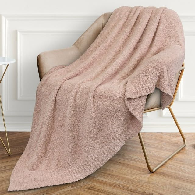 PAVILIA Plush Knit Throw Blanket for Couch, Super Soft Fluffy Throw, Fuzzy Lightweight Blanket fo... | Walmart (US)