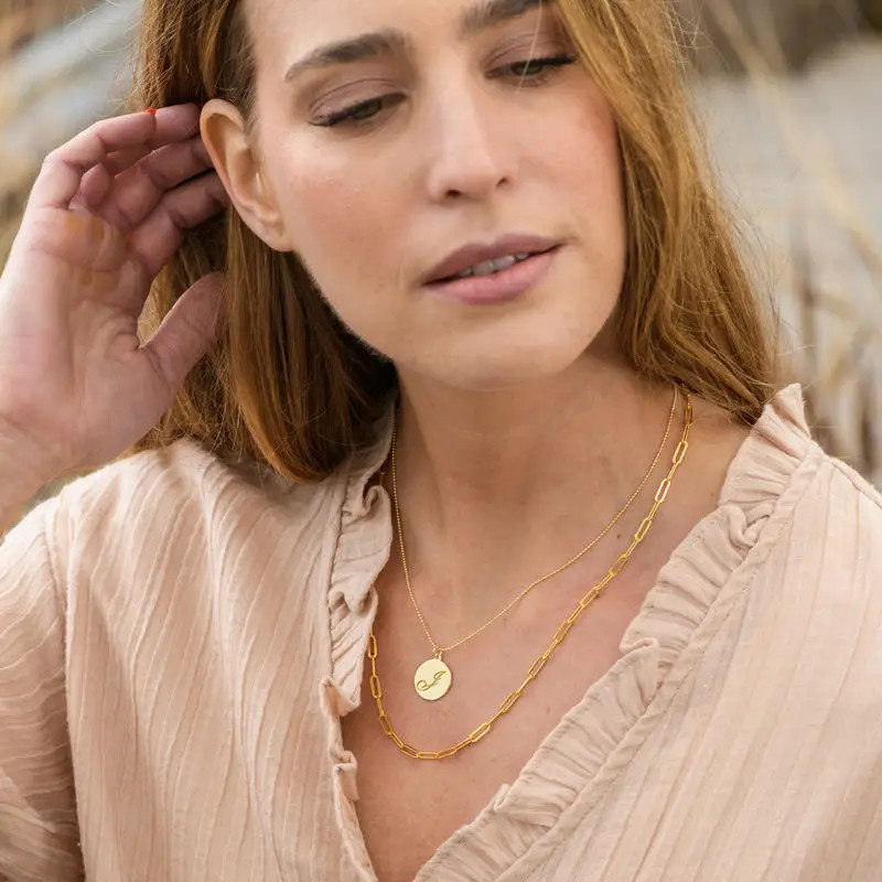 Paperclip Chain Link Necklace in 18K Gold Plating | MYKA