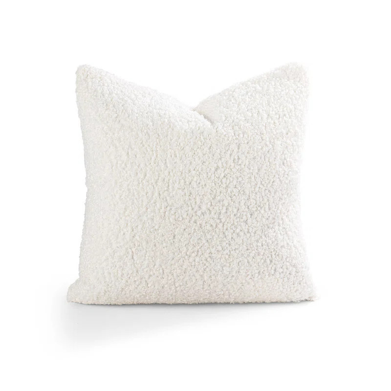 Austin Horn Classics Luxury Boucle Fabric Pillow Feather Down Insert Set Of 2 White | Wayfair | Wayfair North America