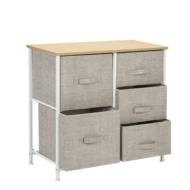 TKOOFN 2/3/4-Tier Dresser Drawer With 5/7 Easy Pull Fabric Drawers And Metal Frame, Multi-Purpose... | Walmart (US)