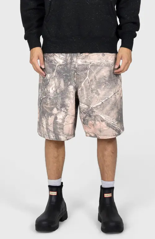 PLEASURES Hunt Canvas Shorts in Sand Camo at Nordstrom, Size Small | Nordstrom