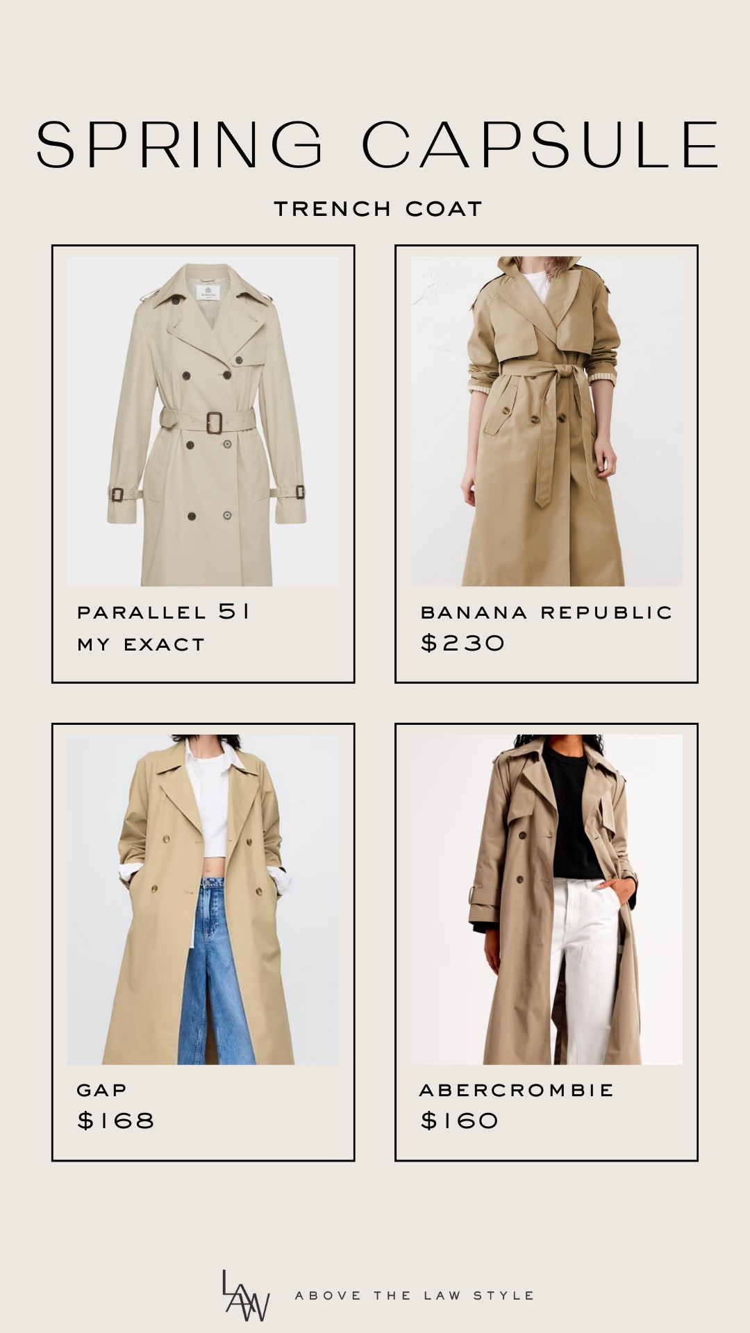 Spring Capsule: Trench Coat

#LTKFindsUnder100 #LTKStyleTip #LTKFindsUnder50