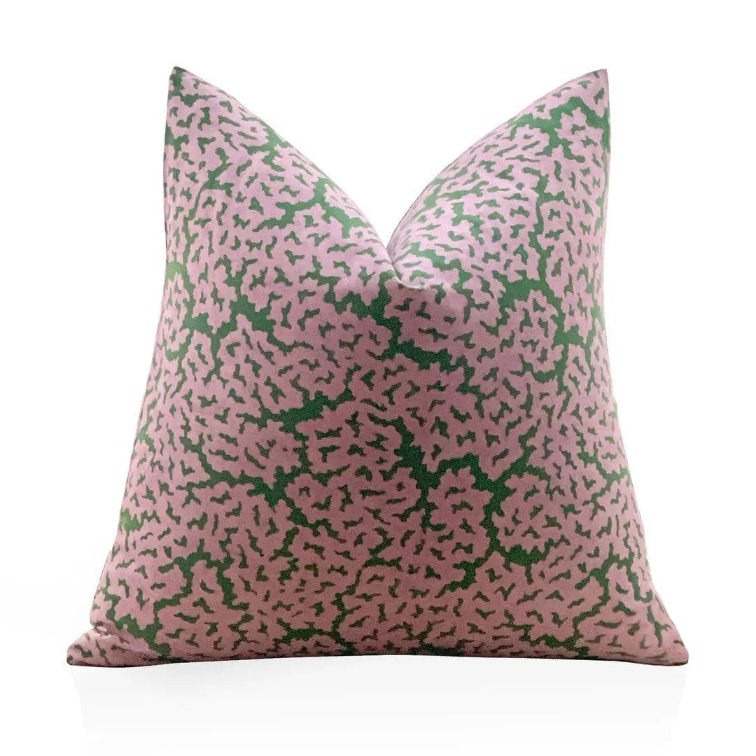 Thibaut Maldives Pillow Cover in Lavender and Green, Decorative Pillow, Lumbar Throw Pillows - Et... | Etsy (Global)