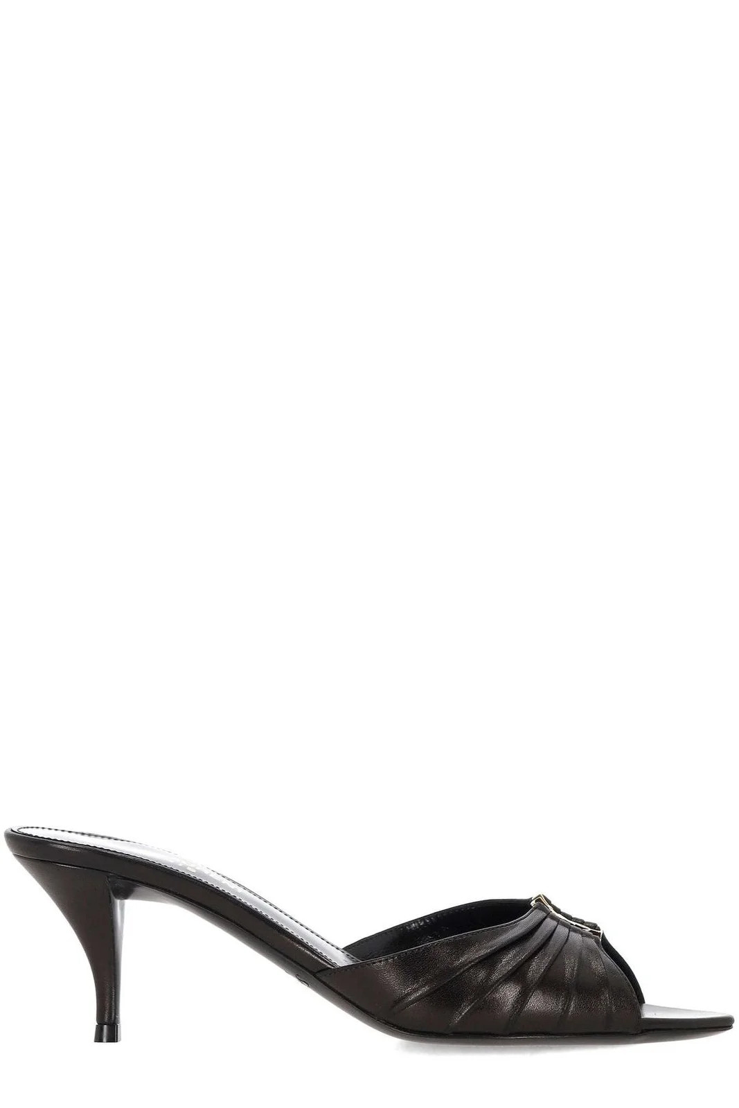 Saint Laurent Babylone Logo Plaque Mules | Cettire Global
