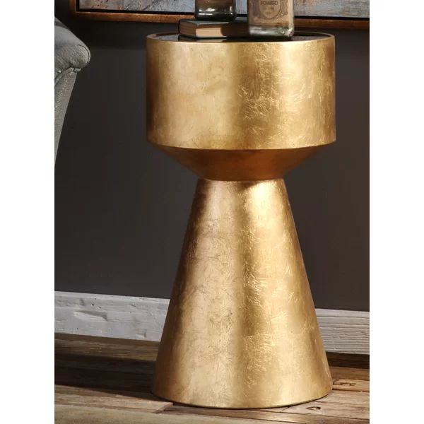 Elmira Glass Drum End Table | Wayfair North America