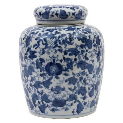 Decorative Ceramic Ginger Jar (8.25") - Blue/White - Storied Home | Target