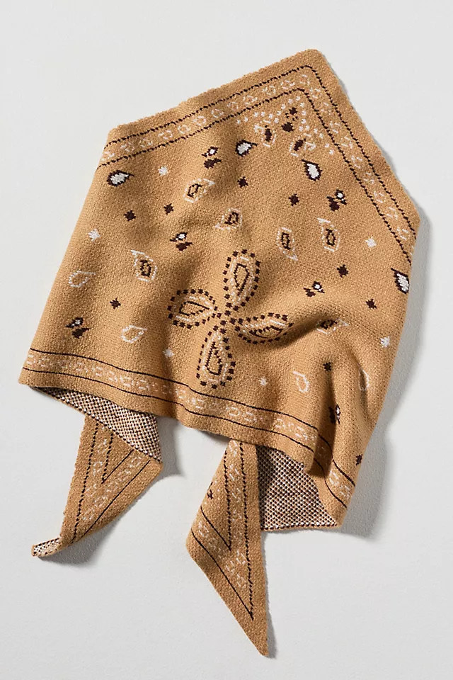 By Anthropologie Knit Triangle Bandana Scarf | Anthropologie (US)