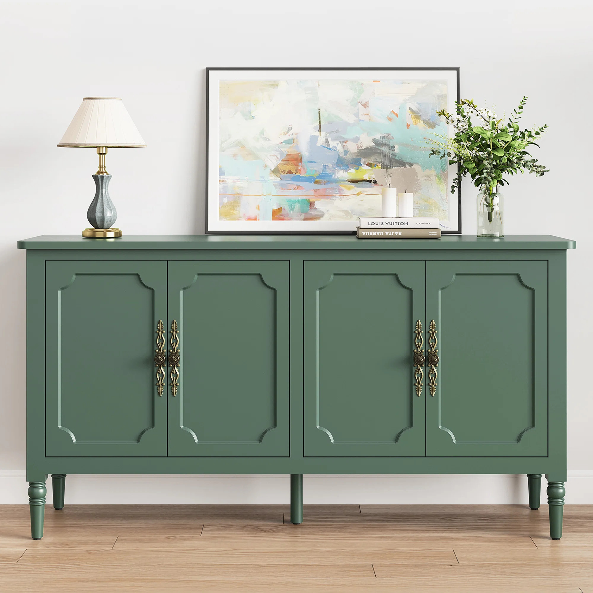 Collynns 59" W Sideboard Cabinet with Adjustable Shelves and 4 Door5 | Wayfair North America