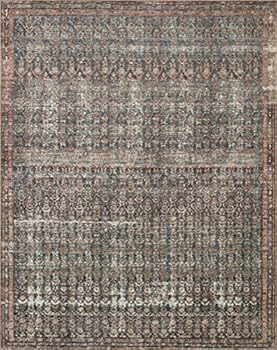 Amber Lewis x Loloi Billie Collection BIL-02 Ocean / Brick, Traditional 5'-0" x 7'-6" Area Rug | Amazon (US)