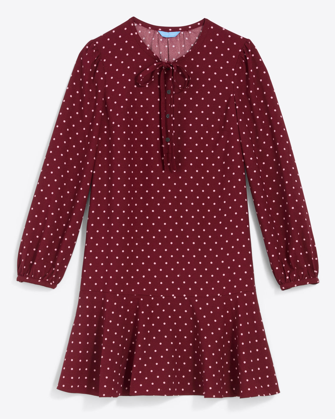 Rosanne Shift Dress in Merlot Polka Dot | Draper James (US)