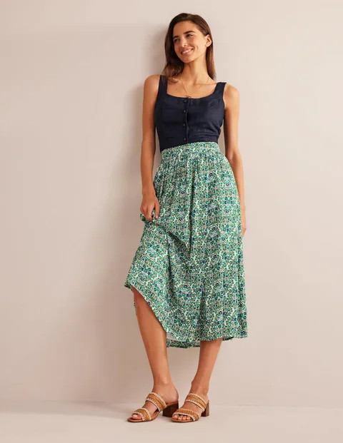 Crinkle Midi Skirt | Boden (US)