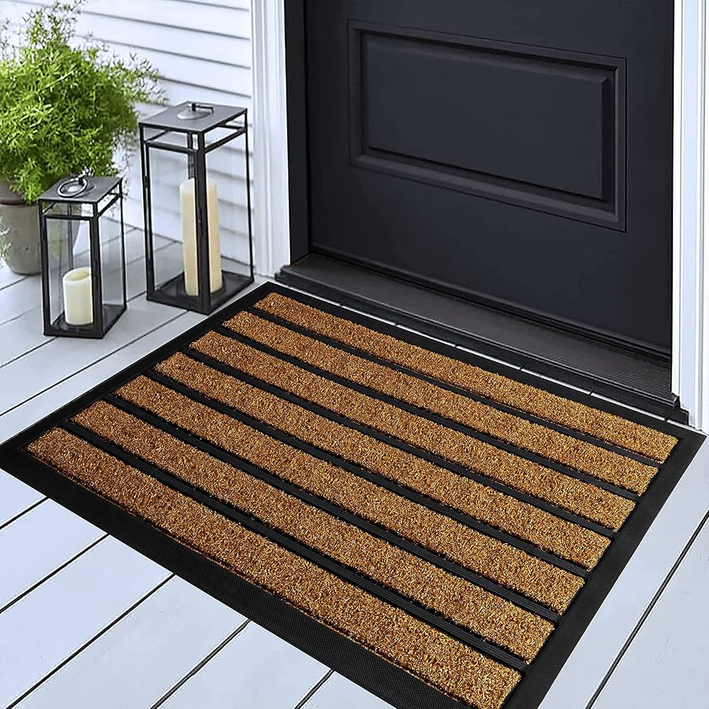 ubdyo Durable Door Mat - Dirt Trapping Welcome Mats - Non-Slip Door Mats - Low Profile Front Door... | Amazon (US)