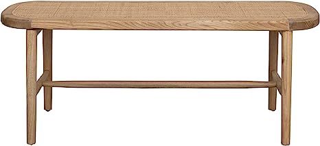 Amazon.com: Bloomingville Modern Wood and Cane Bench, Natural : Everything Else | Amazon (US)