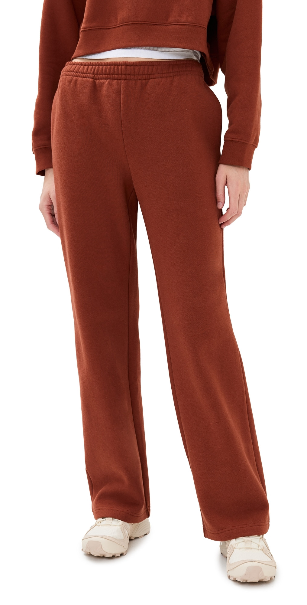 Reformation Kira Wide Leg Sweatpants Fig Jam XS | Shopbop