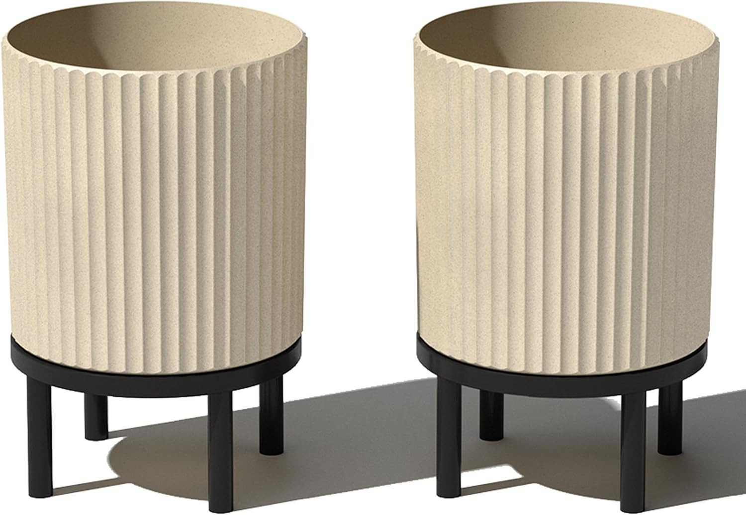 Veradek Demi Series Round Planter w/Stand for Porch/Patio | Durable Plastic-Stone Composite & Woo... | Amazon (US)