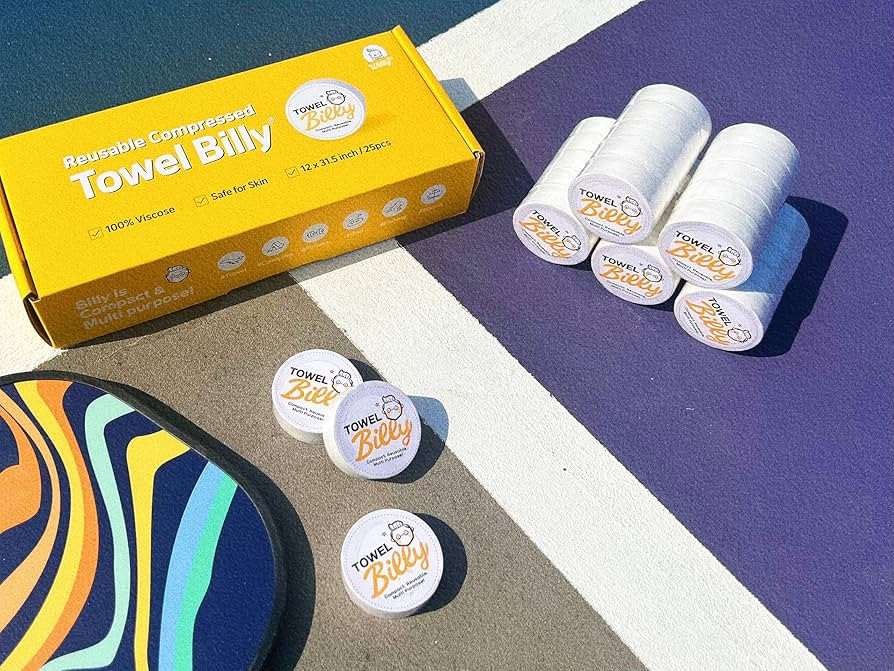Billy Compressed Towel Tablets 25PCS, Large Disposable Sports Towel for Travel, Camping, Beach & ... | Amazon (US)