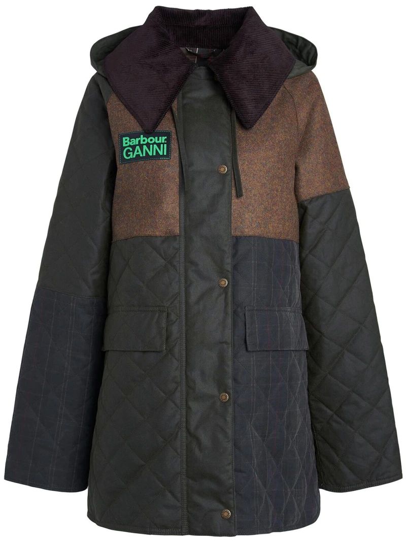 Barbour x Ganni cotton Burghley jacket | Luisaviaroma