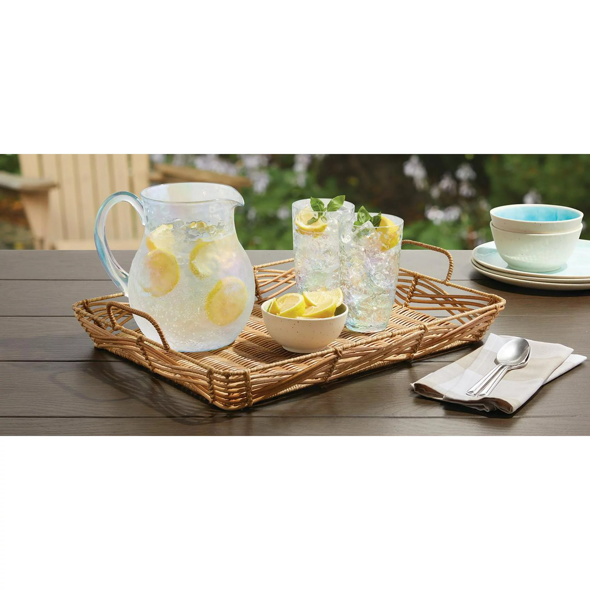 Better Homes&gardens Rectangular Polyrattan Tray | Walmart (US)