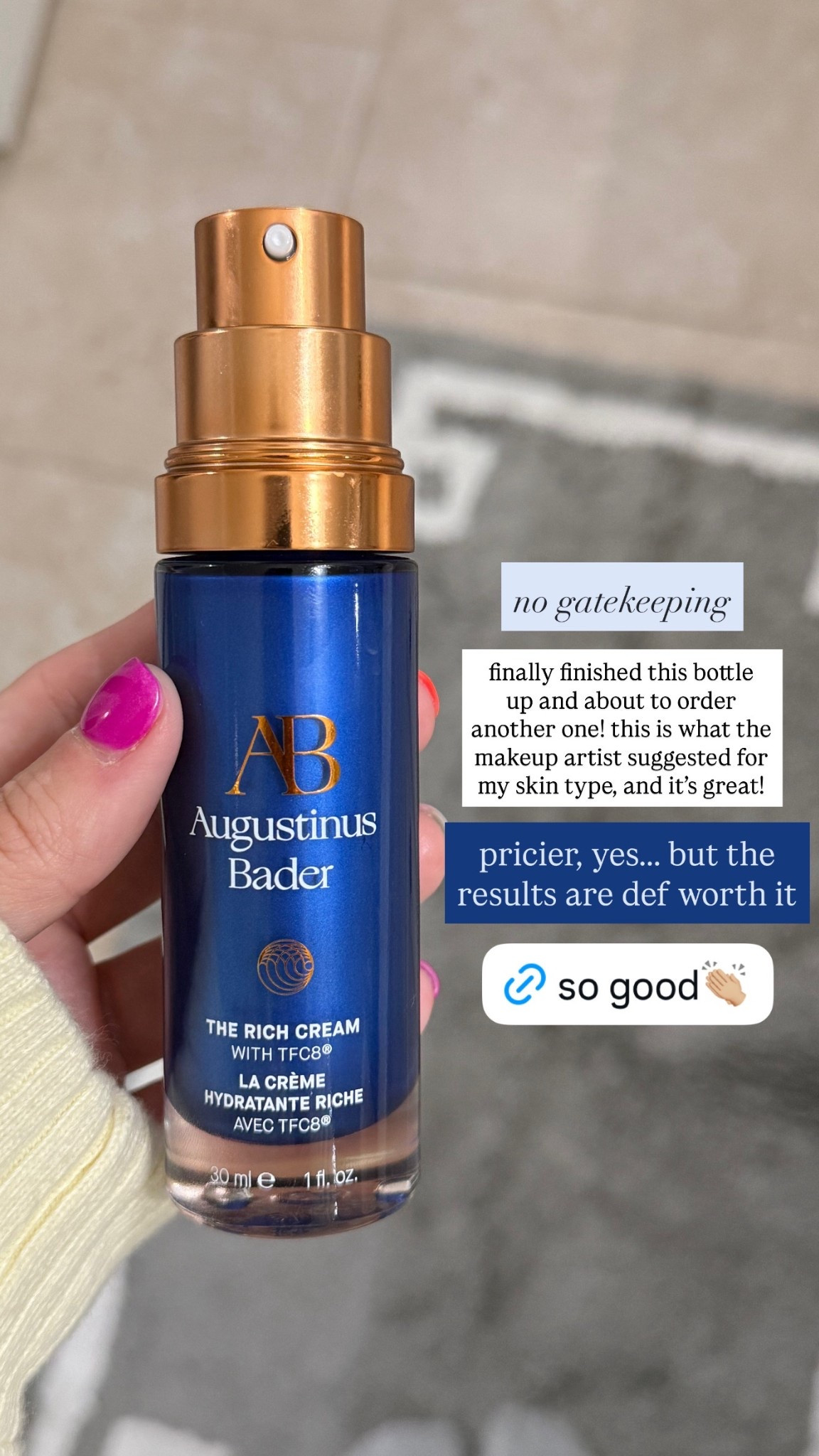 Loving this rich cream for nighttime 