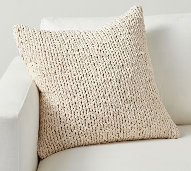 Chunky Sweater Pillow Cover | Pottery Barn (US)