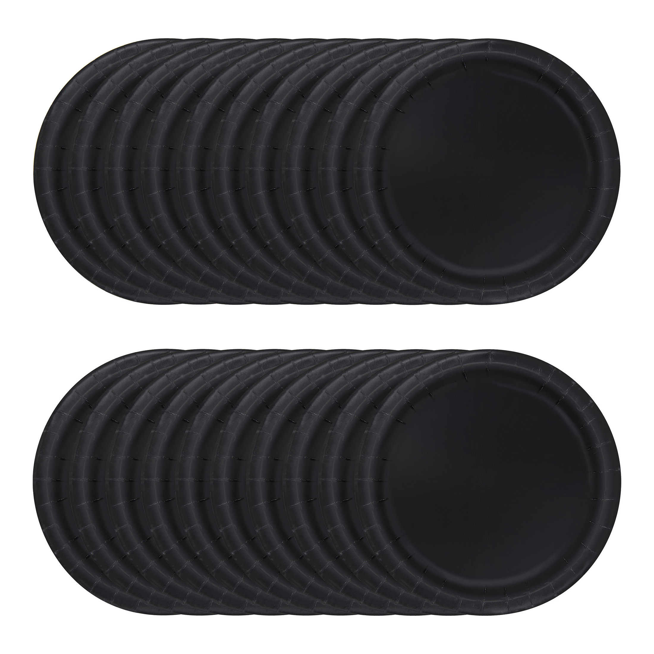 Way to Celebrate! Black Paper Dinner Plates, 9in, 20ct | Walmart (US)