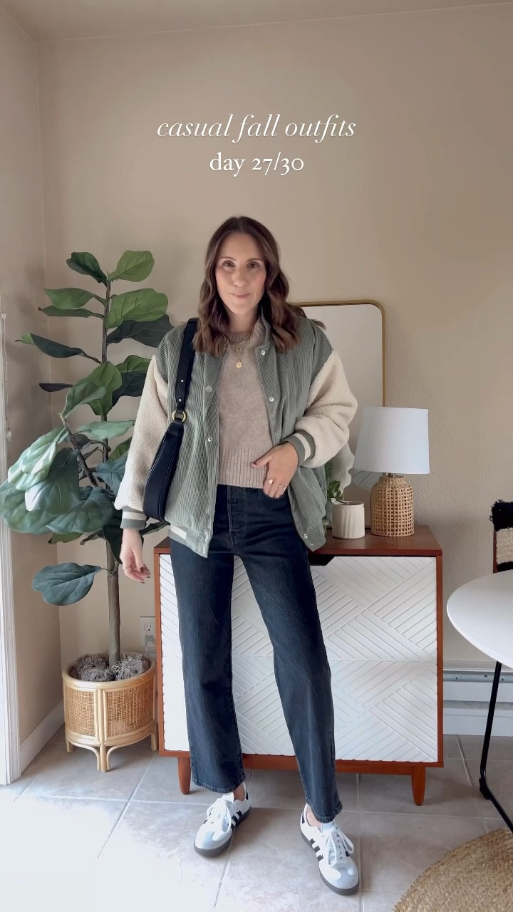 Casual fall outfits 27/30🍂 
Loving the varsity jacket trend and this one is so cute and currently on sale!


Casual fall style | 30 days of outfits | varsity jacket | Levi’s jeans | fall style | outfit idea | sambas | casual style 



#LTKfindsunder100 #LTKstyletip