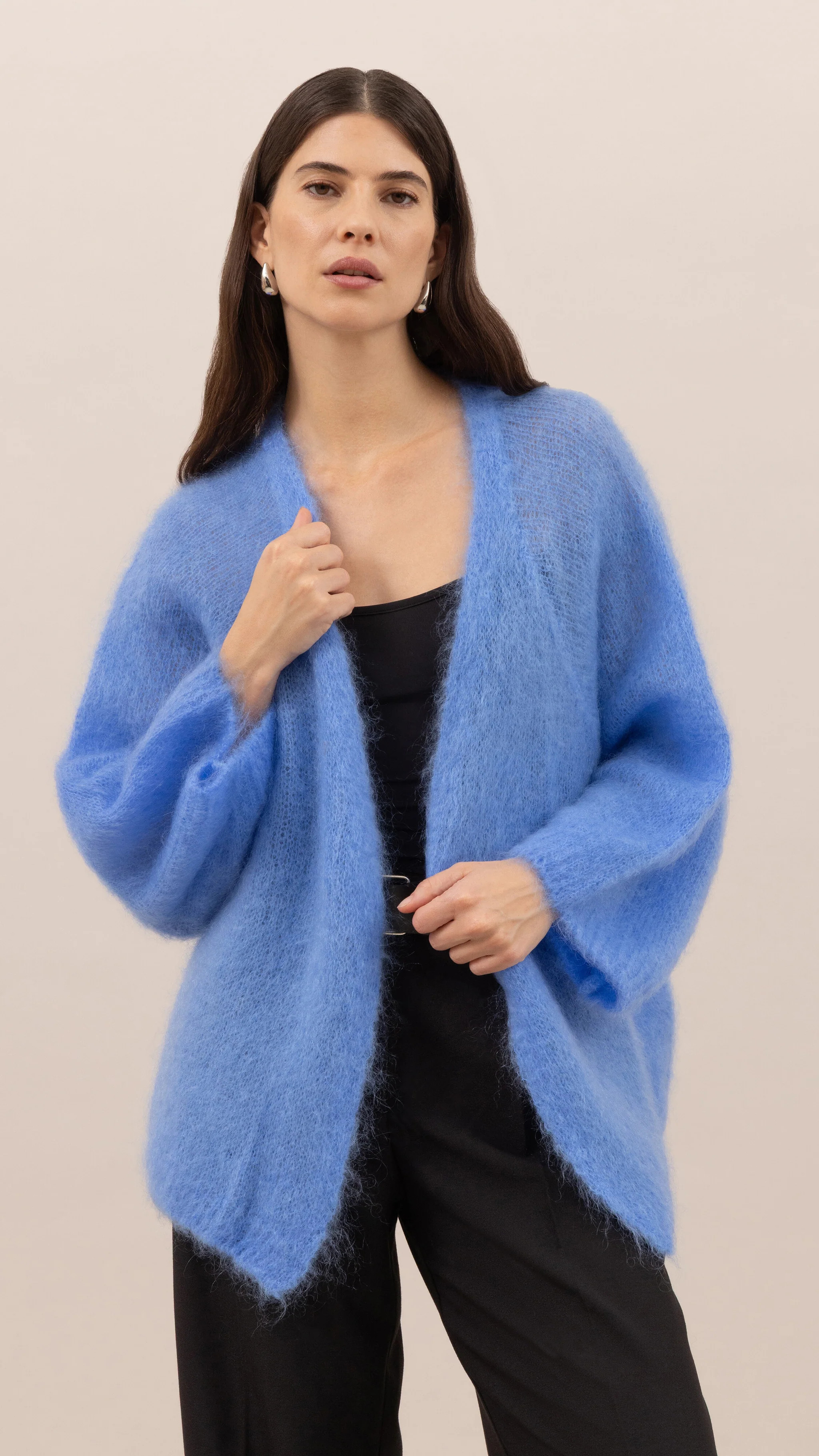 Kate Mohair Cardigan - Sky | Charli