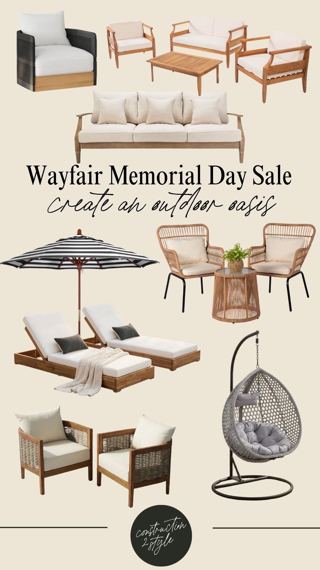 Wayfair Memorial Day Sale: Outdoor Furniture!

#LTKSeasonal #LTKSaleAlert