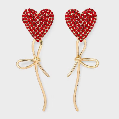 SUGARFIX By BaubleBar Pull On My Heartstrings Earrings - Red | Target