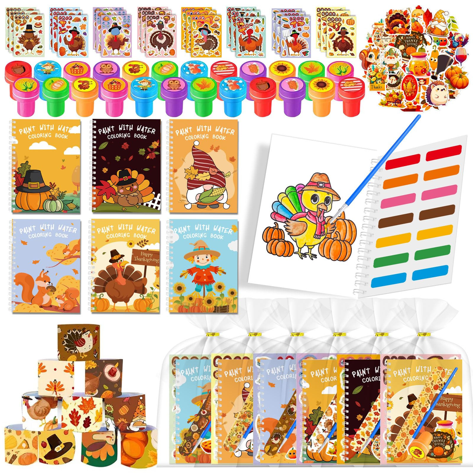 168PCS Thanksgiving Party Favors for Kids,24Pack Thanksgiving Toys Bulk Fall Festival Prizes Clas... | Amazon (US)