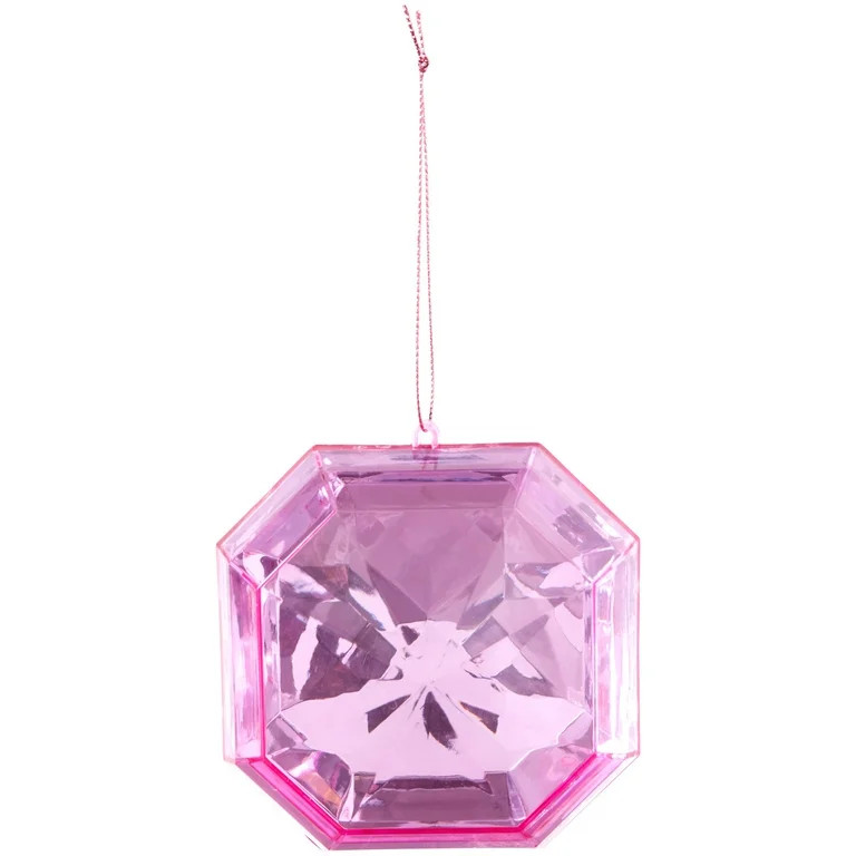 Pink Square Gem Ornament, 4 inch, by Holiday Time - Walmart.com | Walmart (US)