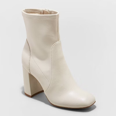Women's Penelope Stretch Boots - A New Day™ Off-White 7 | Target