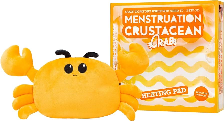 Menstruation Crustacean Crab: Lavender Scented Microwaveable Heating Pad for Period Cramps & Self... | Amazon (US)