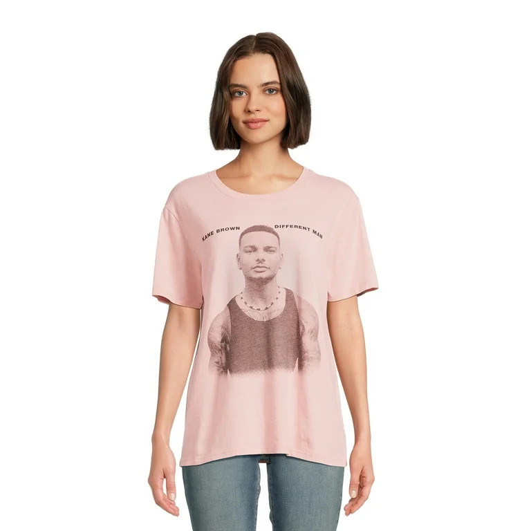 Time And Tru Women's Kane Brown Graphic Tee with Short Sleeves, Sizes S-XXXL | Walmart (US)
