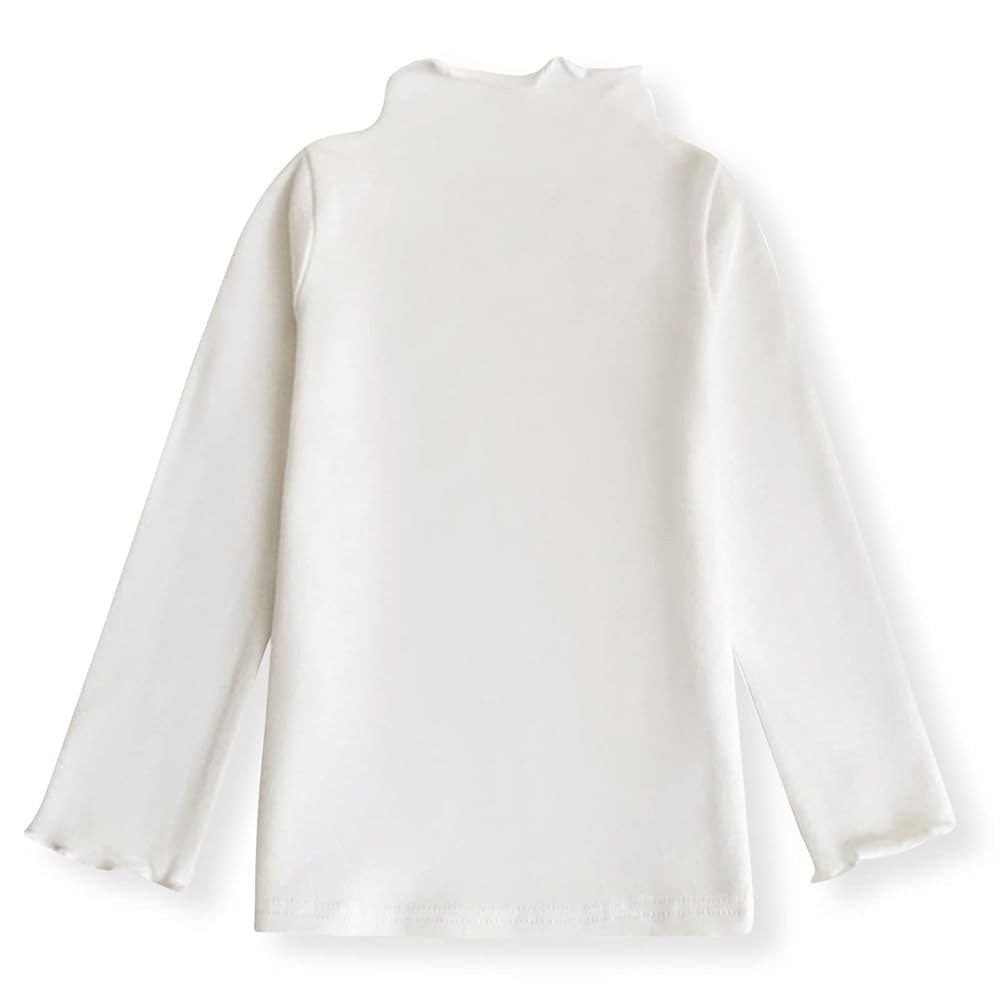 Girls Lettuce Edge Trim Mock Neck Long Sleeve Slim Fit T-Shirt Tops Lightweight Knit Tee | Amazon (US)